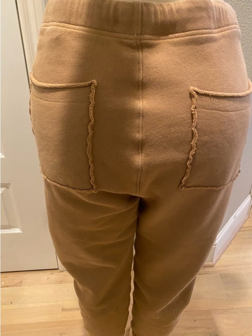 Frank & Eileen Wide-Leg Track Pants in Soft Beige - Picture 3 of 6
